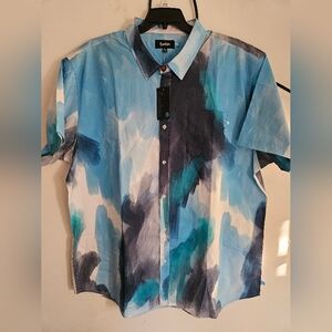 Cookies Forum All Over Printed Stretch Poplin SS Woven With Direct Emb Size 4XL